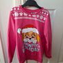 Girls Paw patrol Skye Christmas jumper age 6-8 Image 2