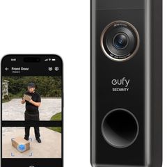 eufy Security Dual Camera S330(Battery-Powered) Add-on, Wireless Video Doorbell with Package Detection, 2K HD, Family Recognition, No Monthly Fee, Doorbell Camera Wireless, Dual Motion Detection