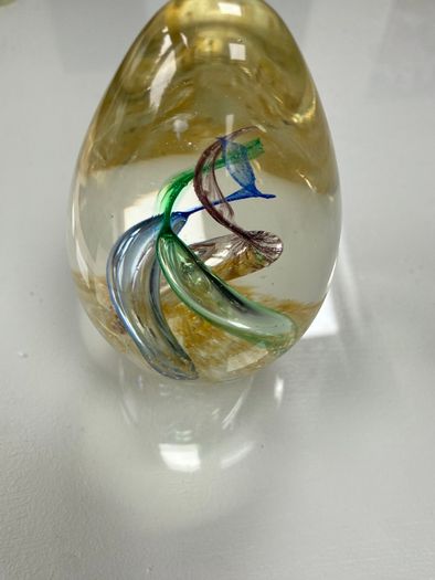 Reduced Fabulous vintage hand blown glass paperweight