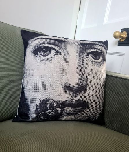 Fornasetti Style Cushion Cover with Filler