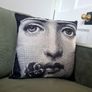 Fornasetti Style Cushion Cover with Filler Image 3