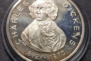 United Kingdom 1968 Medal - Charles Dickens BCS 12 Britannia Commemorative Society (41.3 Grams .999 Silver)
