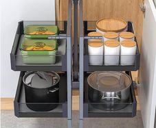 2 Tier Blind Corner Cabinet storage