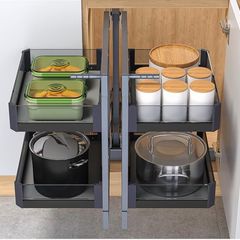 2 Tier Blind Corner Cabinet storage