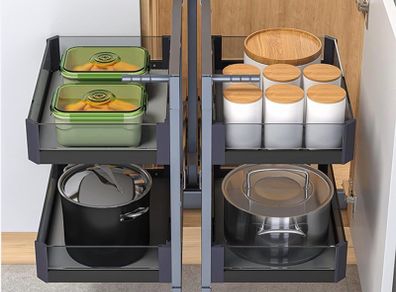 2 Tier Blind Corner Cabinet storage