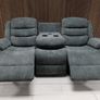 Roma Plus Grey Fabric Wireless Charging Recliner Sofa Image 5