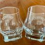 Pair Vintage Footed Hexagon Baileys Irish Cream Glassware Image 8