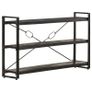 3-Tier Bookcase Black 140x30x80 cm Solid Mango Wood Image 6