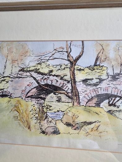 "Bridge at Laragh" Watercolour by Michael Walsh - Signed and dated