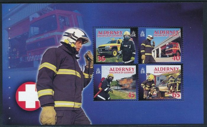 2004 Alderney Community Services Part 4 Fire Services Stamp Booklet Mint Never Hinged (MNH)