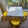 IKEA children's table and 3 matching stools. Image 3