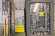 Ratchet Set, tile and glass cutter, glass drill bits