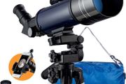 Telescope for Astronomy, 200X Pro 400/70 FMC Glass Optical Refractor Telescopes, With Adjustable Tripod Phone Adapter Barlow Lens Moon Filters Carrying Bag for Kids Adult Beginners