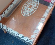 Glass coffee table