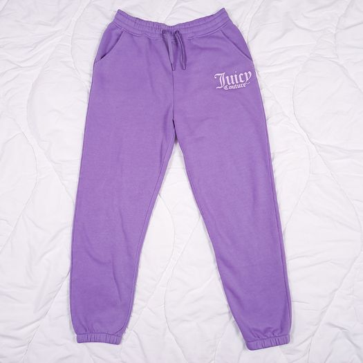 Juicy Couture Purple Lilac Graphic Cuffed Joggers Sweatpants Size S