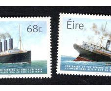 2015 Ireland Centenary of The Sinking of the RMS Lusitania Commemorative Stamps Mint Never Hinged (MNH)