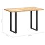 Dining Table 120x60x76 cm Solid Mango Wood Image 7