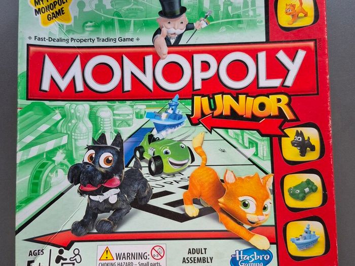 Kids Board & Arcade Games Bundle - Monopoly Junior, Domino Shuttle & Buzz Wire