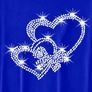 Women's Summer Rhinestone Heart Print Round Neck Short Sleeve Top - Size 5XL Image 3
