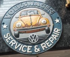 old cast iron sign