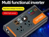 OHAONA 200W Car Inverter - 12V/24V to 220V Power Converter with LED Display - 26612