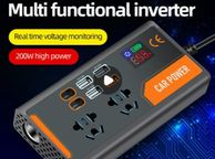 main image for ad OHAONA 200W Car Inverter - 12V/24V to 220V Power Converter with LED Display - 26612