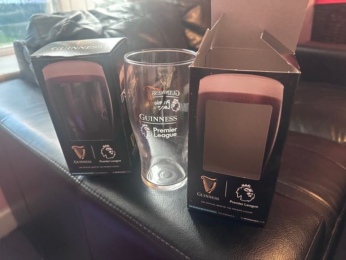 2 x 2025 Guinness premier league pint glasses