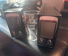 2 x 2025 Guinness premier league pint glasses
