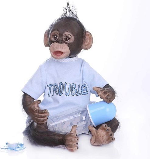 Handmade Detailed Paint Reborn Baby Monkey Newborn Dolls Collectible Art Dolls (FREE POSTAGE)