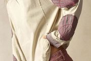 Fab Bohemela Shein Cream and Purple Sweatshirt   Size XL UK 14