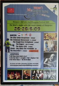 Westport Folk & Bluegrass Festival 2009 Framed Poster
