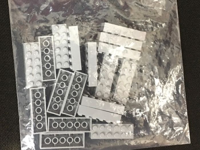 18x Lego 2x6 medium stone grey bricks