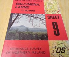 1989 'Ballymena Larne / 1993   Ballycastle / Ordnance Survey Folding Maps