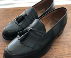Florsheim Black Kiltie Tassel Loafers 9 / 43 Extra Wide New