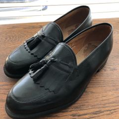 Florsheim Black Kiltie Tassel Loafers 9 / 43 Extra Wide New