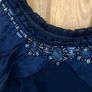 S L fashions navy ruffled designer dress Image 4