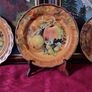3 Piece Antique Hose St. Pottery 8.5 Inch Diameter Orchard Gold Starter / Salad / Breakfast Plate Made in England Image 3