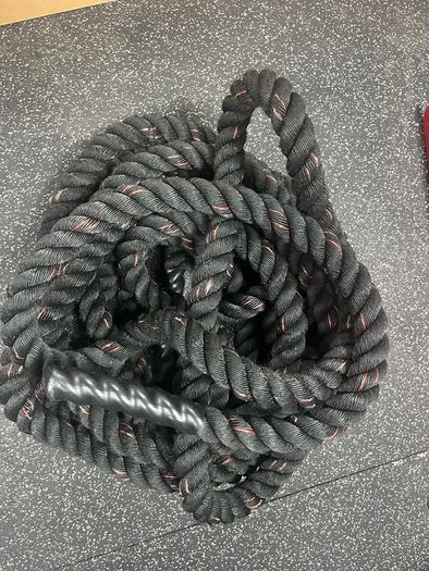 15m Battle Rope, Storage Hook & Wall Mounted Rope Anchor