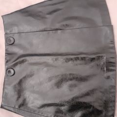 Short black skirt faux leather (Stradivarius size 34)