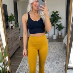 Lululemon Size 6 high-waisted leggings in a rich mustard / golden tone
