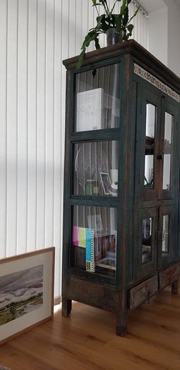 Vintage Indian cabinet/bookcase