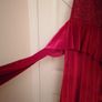 ladies cold shoulder velvet dress with sleeves Image 4