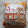 Sequined Gender Reveal "It's A Girl" Pillow Image 2