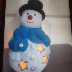 Christmas Snowman Tea Light Holder .. Will Include a Tealight