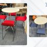 28 X Red/Blue "Pledge" Office High Stools- Grade A Image 2