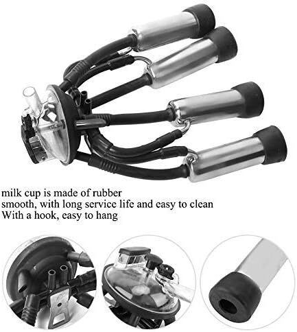Milking Cluster, Milking Vacuum Pump Milk Cup Service Life 240CC Stainless Steel and Rubber