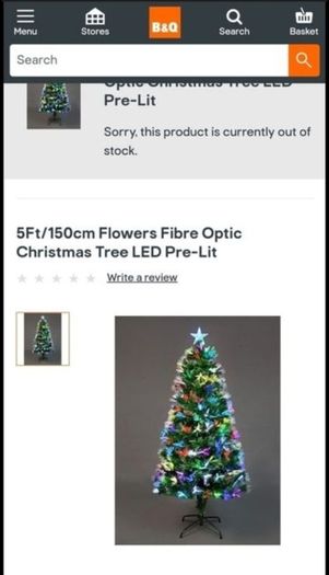 5Ft/150cm Flowers Fibre Optic Christmas Tree