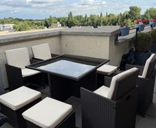 9 Piece Rattan Cube Garden Dining Set for 8 people