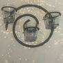 3 black tealight holders Image 3