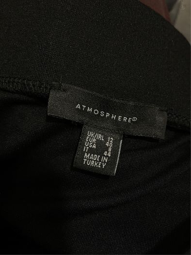 ATMOSPHERE Black Ruffle Detail Mini Skirt Size 14!